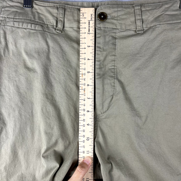 Buck Mason Officer Pant Mens 32x28 Tan Beige Chino Straight Fit Casual Preppy - Picture 5 of 14